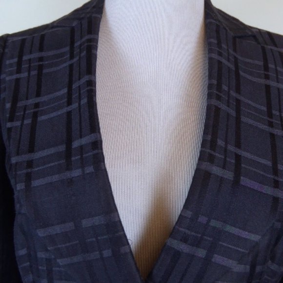 Emporio Giorgio Armani navy blazer 4 i38 tonal stripe made in Italy